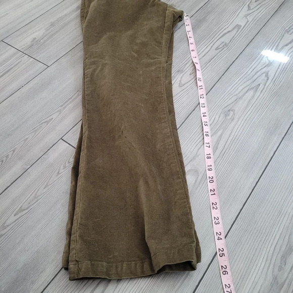 Peruvian Connection Women's Velveteen Cropped Legs Jeans 6 Green Cotton Crop - Picture 11 of 13